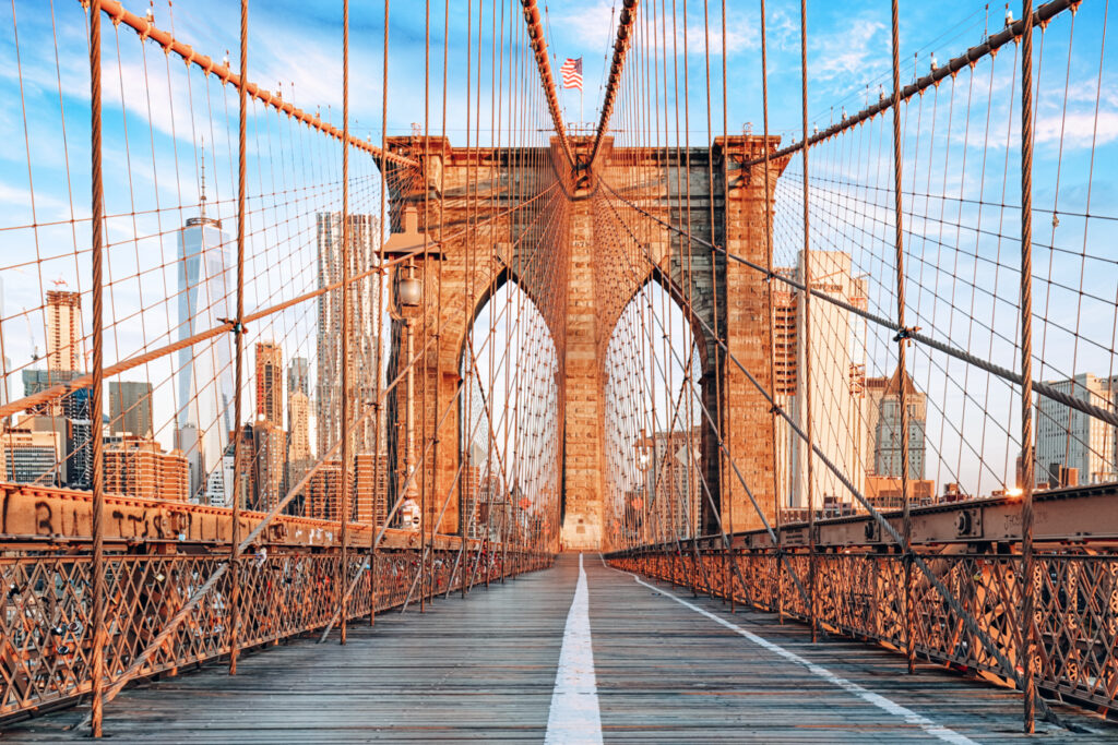 Brooklyn Bridge, one of the most famous bridges in NYC
