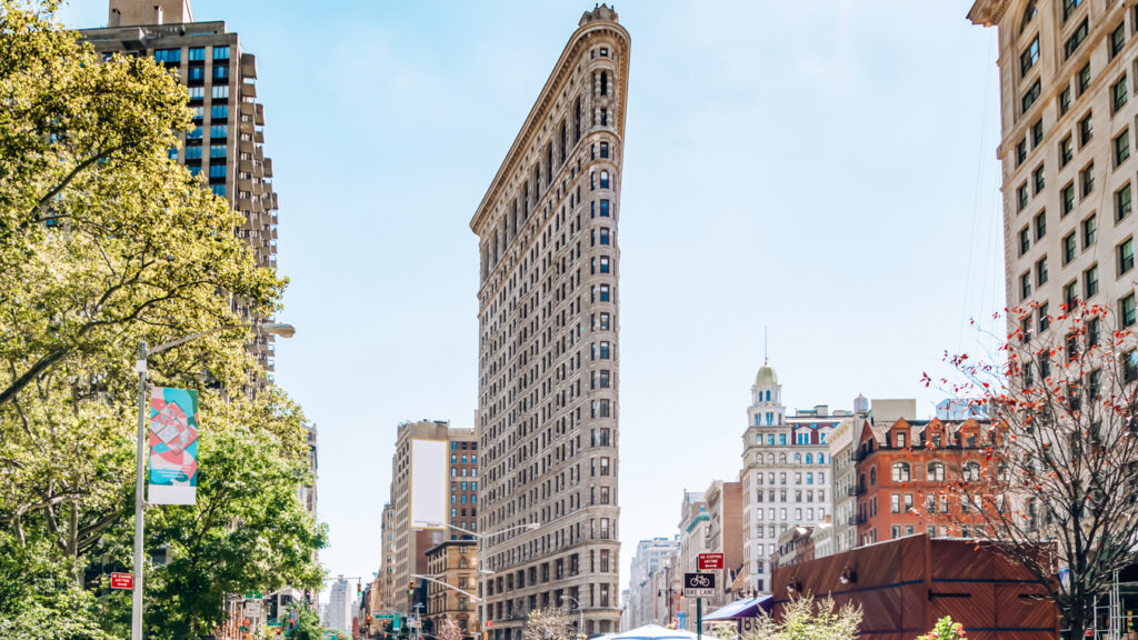 Flatiron Building, one of the most famous buildings in NYC