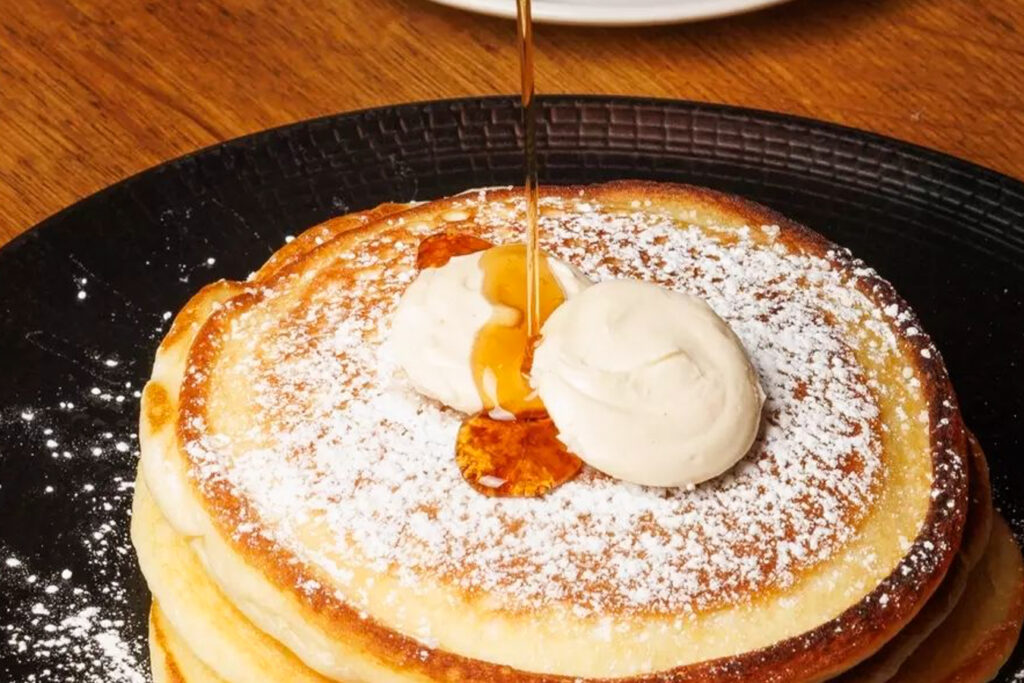 Stack of pancakes at Smyth Tavern, one of the best breakfast spots in Tribeca