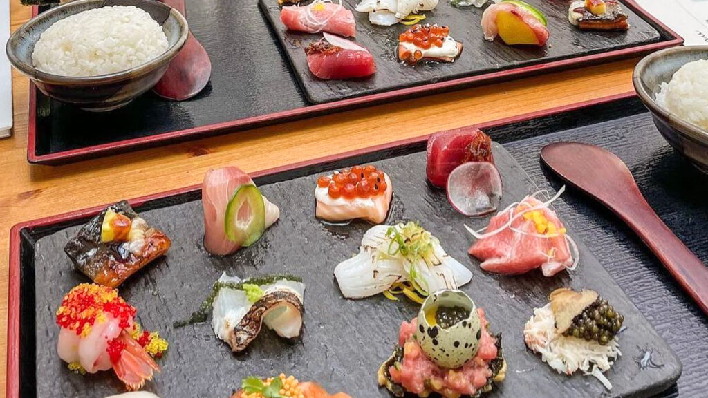 Food at Ume, one of the best sushi restaurants in Brooklyn