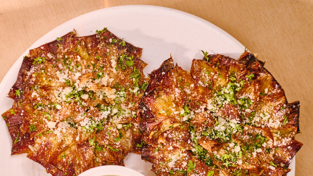 Crispy artichokes at Upland, one of the best lunch spots in New York City